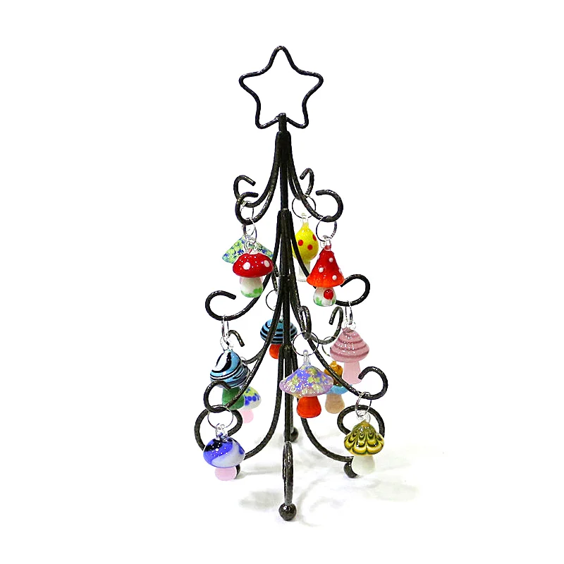 Enhance Holiday Decor with Colorful Mini Mushroom Ornaments for Christmas Trees