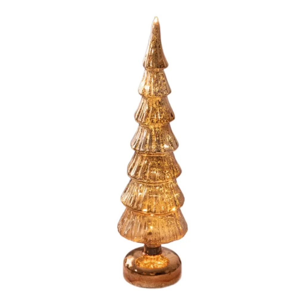 Enhance Your Holiday Decor with a Stylish Glass Tabletop Christmas Tree Ornament