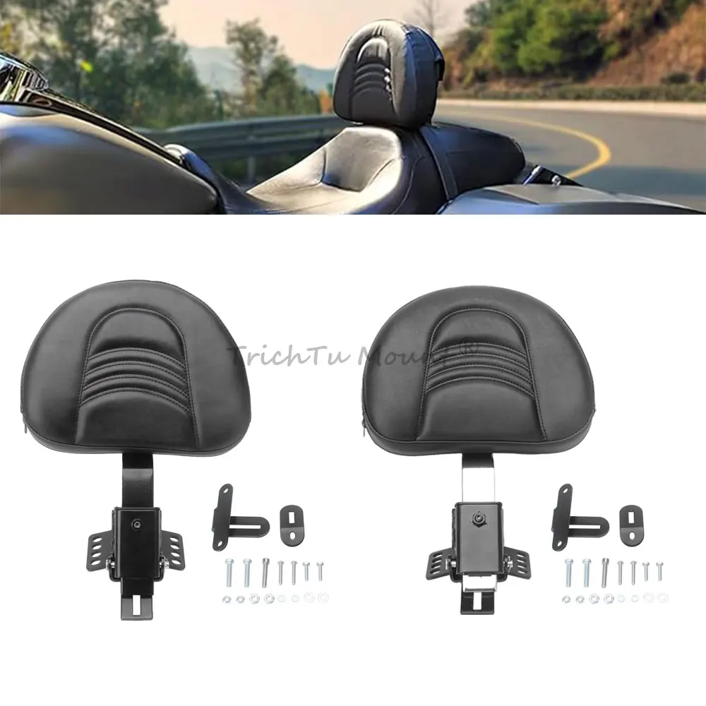 Top Adjustable Backrest Pad for Enhanced Comfort on Harley Touring Bikes